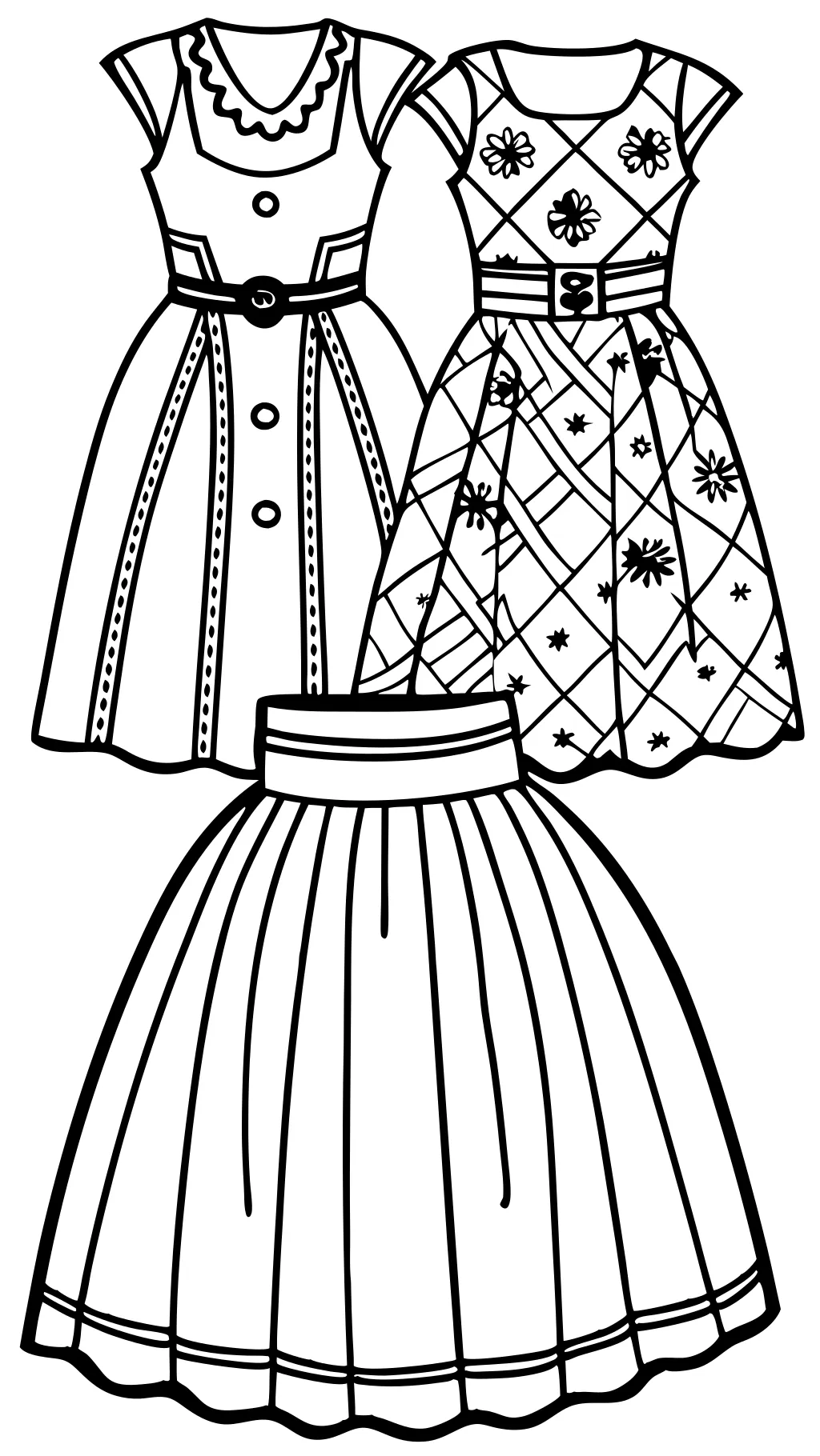 printable dress coloring pages